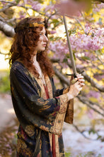 Load image into Gallery viewer, The Messenger Opera Duster Robe w/ Joan of Arc & Florals