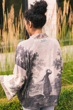 Load image into Gallery viewer, Still I Rise Pixie Duster Cropped Kimono w/Sunrise Woman