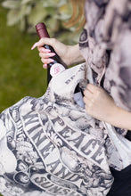 Load image into Gallery viewer, Peace Wine & Sunshine Floral Boho Linen Market Tote