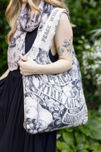 Load image into Gallery viewer, Peace Wine & Sunshine Floral Boho Linen Market Tote