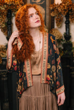 Load image into Gallery viewer, Heart of Gold Pixie Duster Crop Kimono w/ Sacred Heart
