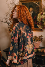 Load image into Gallery viewer, Heart of Gold Pixie Duster Crop Kimono w/ Sacred Heart