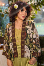Load image into Gallery viewer, Fleur De Lune Pixie Duster Crop Kimono w/ Florals & Bees