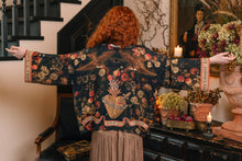 Load image into Gallery viewer, Heart of Gold Pixie Duster Crop Kimono w/ Sacred Heart
