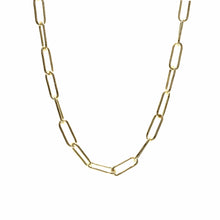 Load image into Gallery viewer, Connection Paperclip Chain Necklace Gold