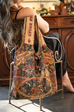 Load image into Gallery viewer, Courage Dear Heart Boho with Sacred Heart Linen Market Tote