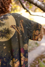 Load image into Gallery viewer, The Messenger Opera Duster Robe w/ Joan of Arc & Florals