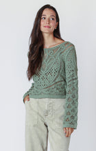 Load image into Gallery viewer, Laila Button Back Crochet Cardigan