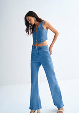 Load image into Gallery viewer, Pinstripe Denim Vest
