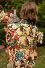 Load image into Gallery viewer, Stay Gold Opera Duster Bamboo Kimono Robe w/ Rabbit &amp; Bees
