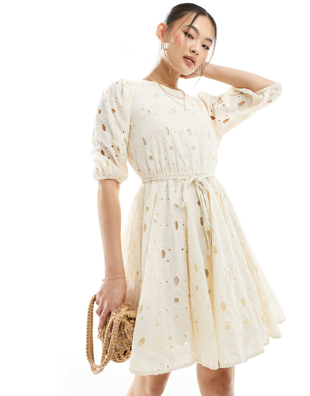 Vanilla Eyelet Dress
