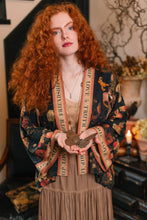 Load image into Gallery viewer, Heart of Gold Pixie Duster Crop Kimono w/ Sacred Heart
