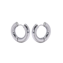 Load image into Gallery viewer, Bold Hoop Earrings in Silver
