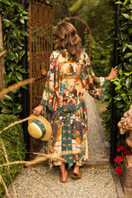Load image into Gallery viewer, Stay Gold Opera Duster Bamboo Kimono Robe w/ Rabbit &amp; Bees
