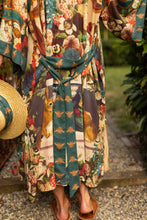 Load image into Gallery viewer, Stay Gold Opera Duster Bamboo Kimono Robe w/ Rabbit &amp; Bees

