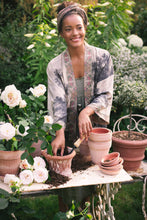 Load image into Gallery viewer, Still I Rise Pixie Duster Cropped Kimono w/Sunrise Woman
