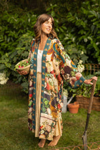 Load image into Gallery viewer, Stay Gold Opera Duster Bamboo Kimono Robe w/ Rabbit &amp; Bees
