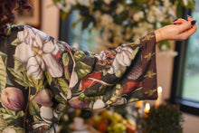 Load image into Gallery viewer, Fleur De Lune Pixie Duster Crop Kimono w/ Florals &amp; Bees
