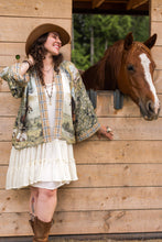 Load image into Gallery viewer, Born to Run Pixie Duster Crop Kimono w/ Horse &amp; Flower Print
