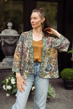 Load image into Gallery viewer, Love Grows Wild Pixie Duster Bamboo Kimono w/ Bees Cropped
