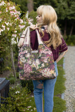 Load image into Gallery viewer, Make a Wish Floral Boho Linen Tote Bag w/ Wishbone Dandelion
