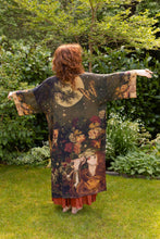 Load image into Gallery viewer, The Messenger Opera Duster Robe w/ Joan of Arc &amp; Florals
