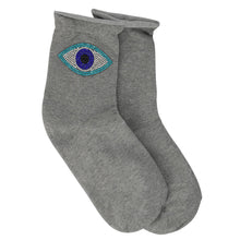 Load image into Gallery viewer, Evil Eye Crystal Socks
