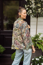 Load image into Gallery viewer, Love Grows Wild Pixie Duster Bamboo Kimono w/ Bees Cropped
