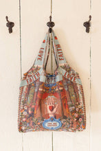 Load image into Gallery viewer, Love Language Heart and Floral Print Linen Market Tote
