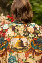Load image into Gallery viewer, Stay Gold Opera Duster Bamboo Kimono Robe w/ Rabbit &amp; Bees
