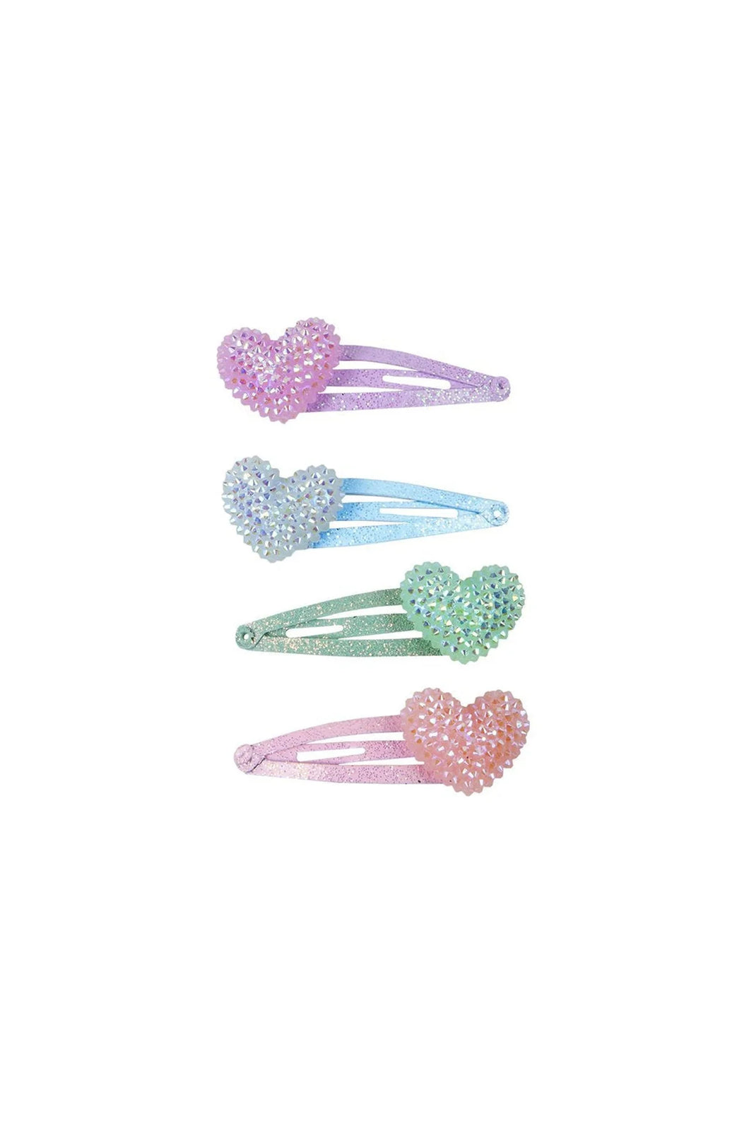 Sparkle Heart Hair Clip Set