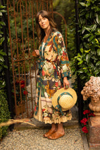 Load image into Gallery viewer, Stay Gold Opera Duster Bamboo Kimono Robe w/ Rabbit &amp; Bees
