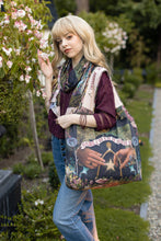 Load image into Gallery viewer, Make a Wish Floral Boho Linen Tote Bag w/ Wishbone Dandelion
