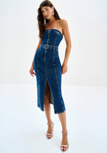 Load image into Gallery viewer, Lolita Strapless Denim Dress
