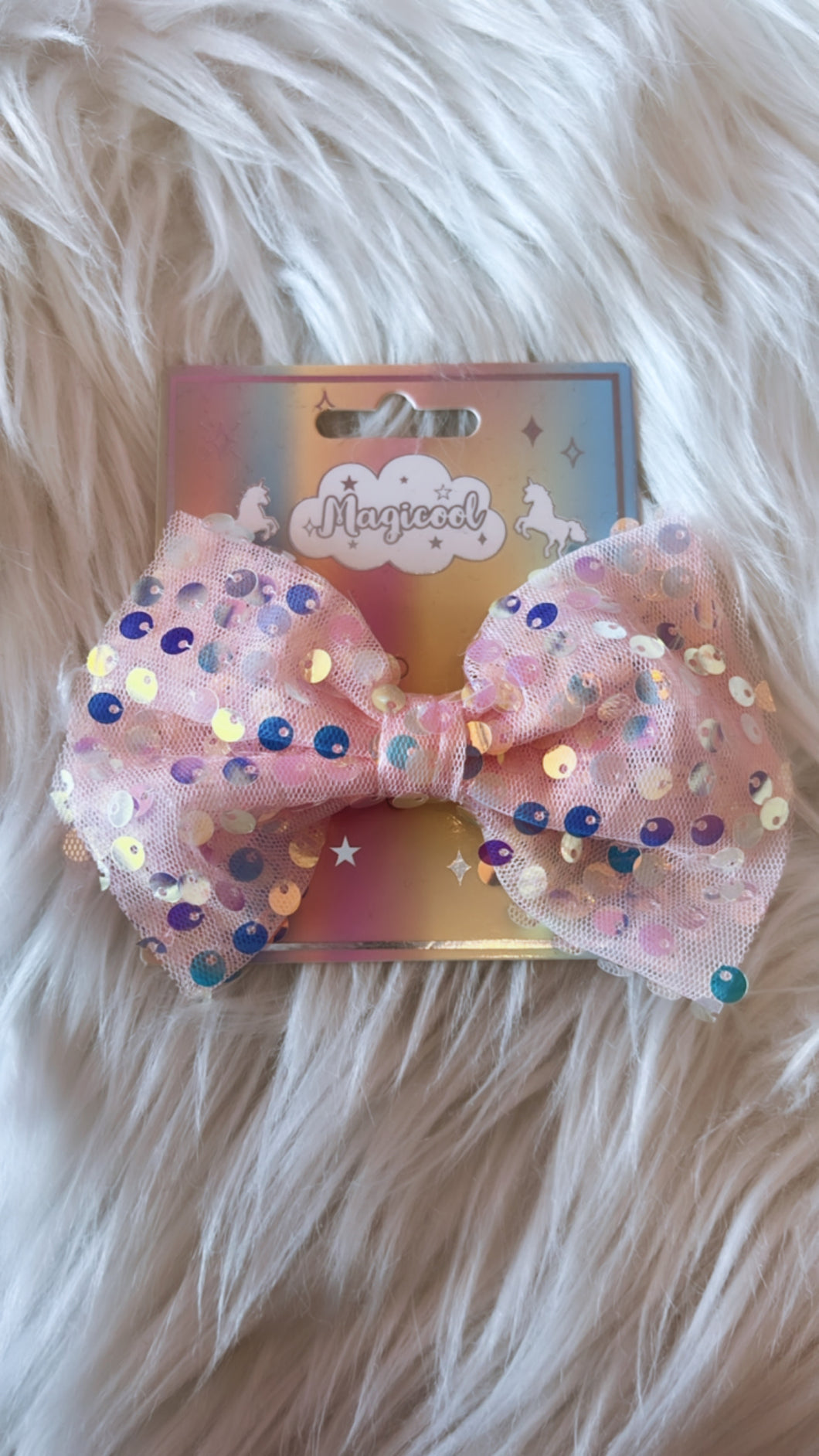 Sequin Bow Clip