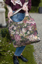 Load image into Gallery viewer, Make a Wish Floral Boho Linen Tote Bag w/ Wishbone Dandelion
