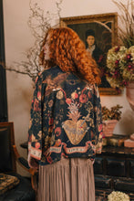 Load image into Gallery viewer, Heart of Gold Pixie Duster Crop Kimono w/ Sacred Heart
