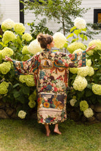 Load image into Gallery viewer, Stay Gold Opera Duster Bamboo Kimono Robe w/ Rabbit &amp; Bees
