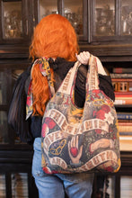 Load image into Gallery viewer, Friendship Love &amp; Truth Linen Tote Bag w Vintage Heart Print
