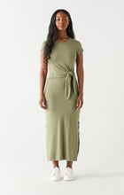 Load image into Gallery viewer, Dusty Mint Tie Front Dress
