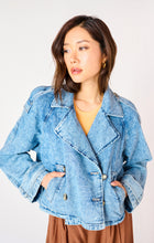 Load image into Gallery viewer, Alexa Cropped Denim Trench
