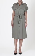 Load image into Gallery viewer, Utility Midi Shirt Dress
