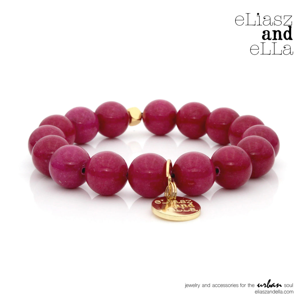 Cranberry Riverstone Bracelet