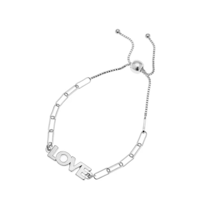 P.S I Love You Love Bracelet Silver